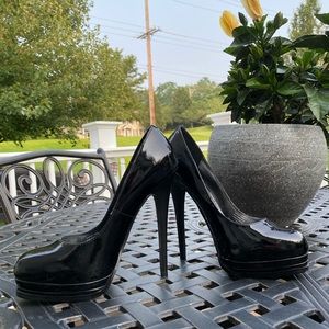 Bebe New Black patent leather heels. 8